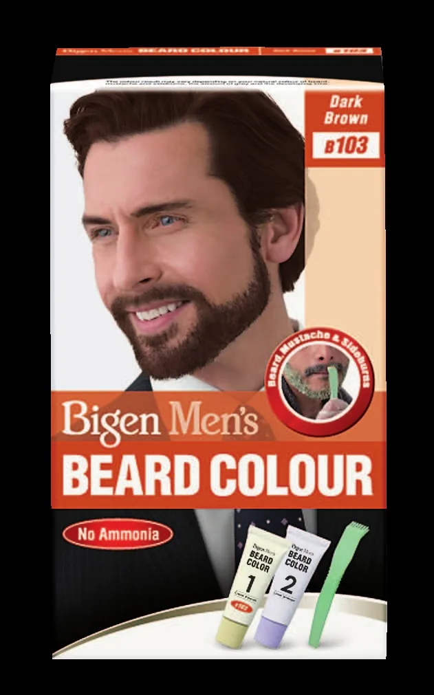 [20290] Bigen Tinta para barba castanho escuro BMB103 40 g