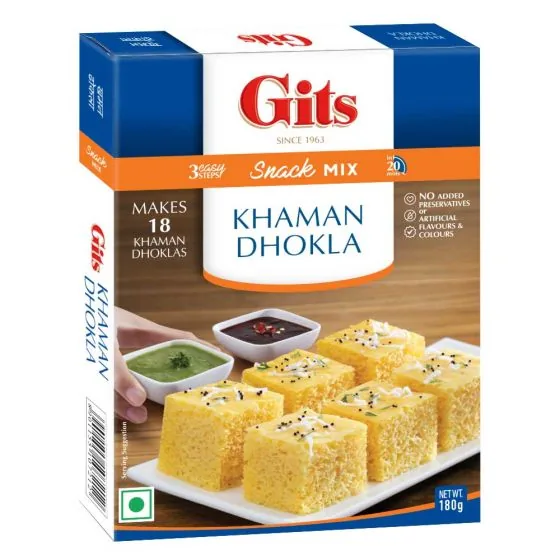 [21059] Gits Khaman Dhokla Mix 500 g – Preparado para bolo de grão