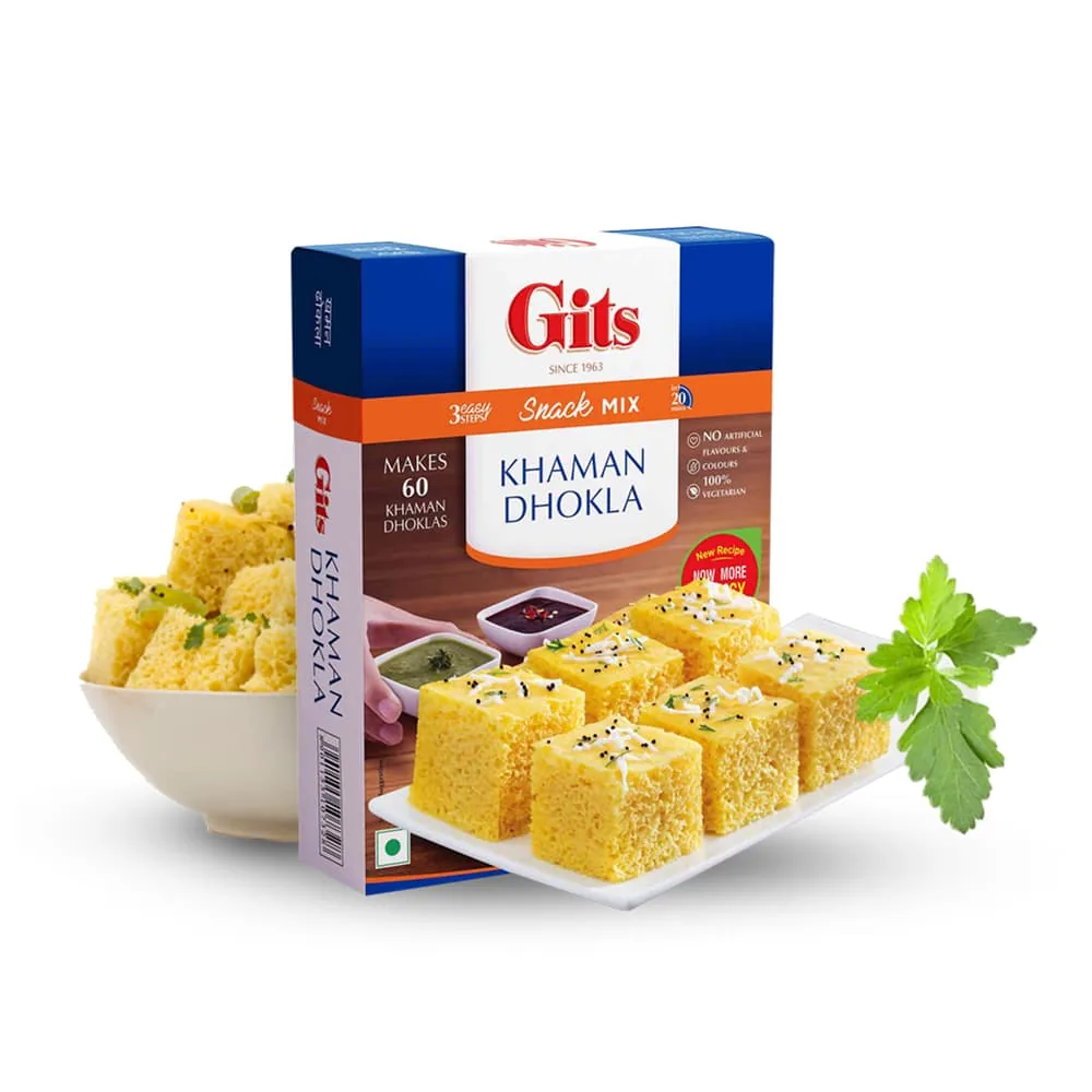 [27042] Gits Khaman Dhokla Mix 180 g – Preparado para bolo de grão