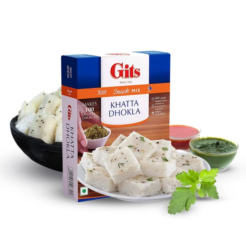 [27022] Gits Khatta Dhokla Mix 200 g – Steamed Rice and Lentil Cake