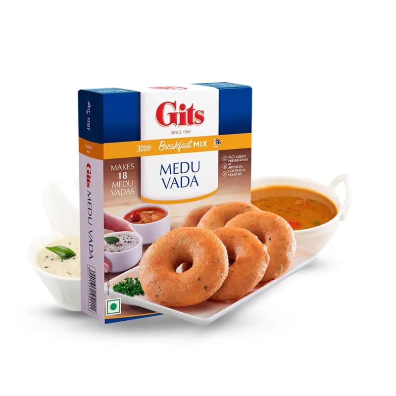 [12639] Gits Medhu Vada Mix 500 g – Preparado para rosquinhas de lentilha