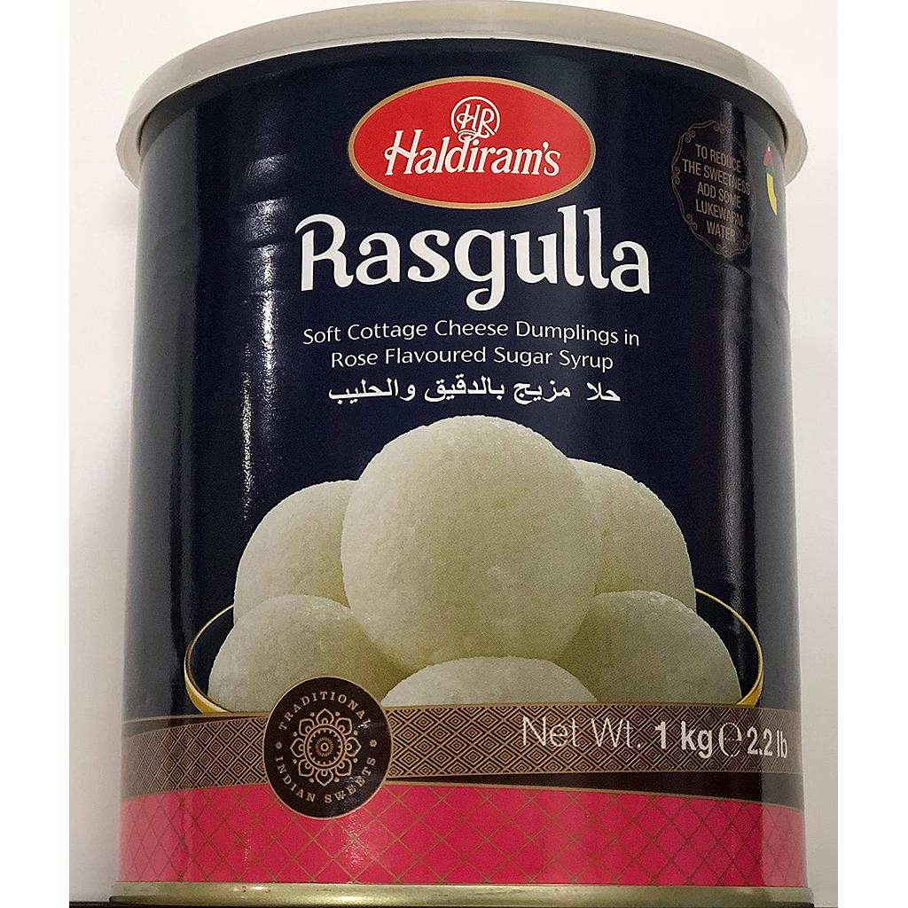 [16329] Haldiram Rasgulla 1 kg – Cheese Balls in Syrup