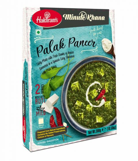 [16300] Haldiram Ready to Eat Palak Paneer 300 g – Spinach with Cheese