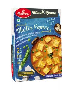 [50037] Haldiram Mutter Paneer pronto a comer 300 g – Ervilhas com queijo fresco