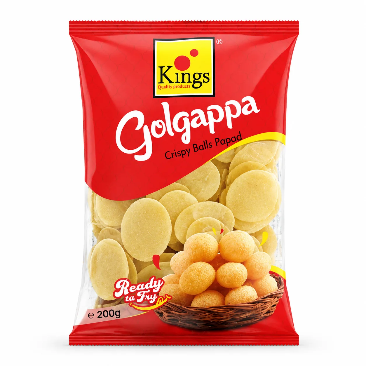 [10195] Kings Golgappa (Pani Puri) 200 g – Bolinhas estaladiças para rechear
