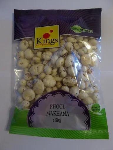[12556] Kings Phool Makhana 50 g – Sementes de lótus tufadas