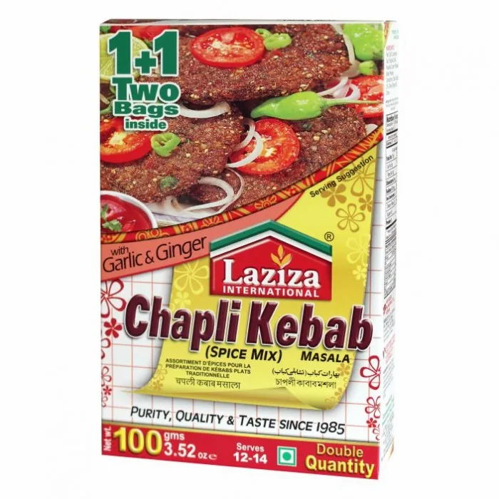 [21611] Laziza Chappli Kabab Masala 100 g – Especiarias para kebab de carne picada
