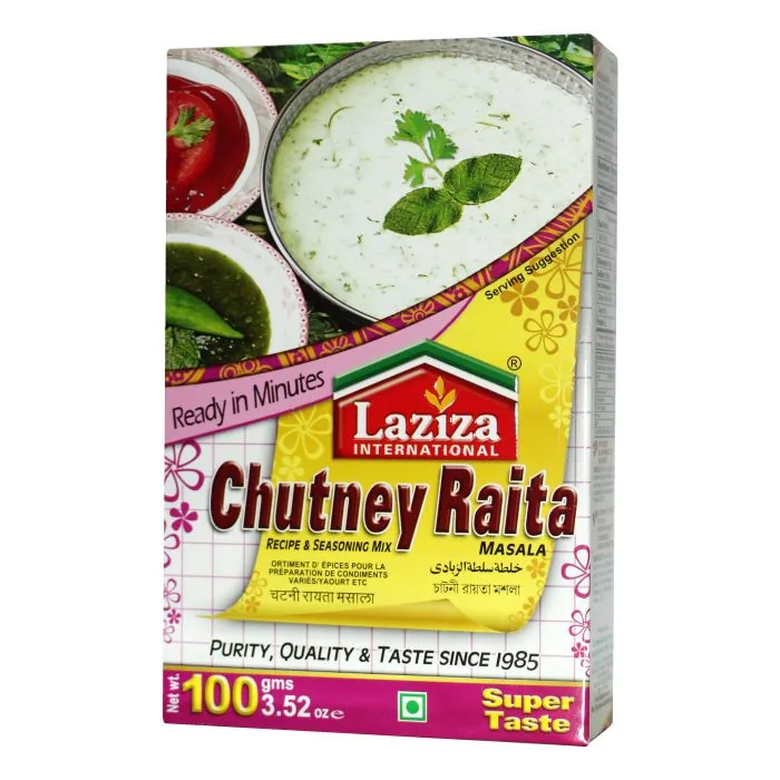 [21619] Laziza Chutney Raita Masala 100 g – Especiarias para chutney e raita