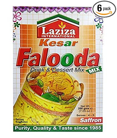 Laziza Falooda Kesar 200 g – Preparado de sobremesa com açafrão