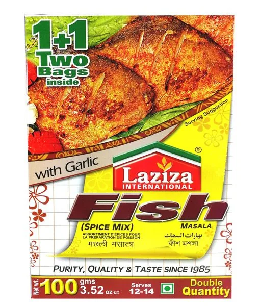 [21645] Laziza Fish Masala 100 g – Especiarias para peixe