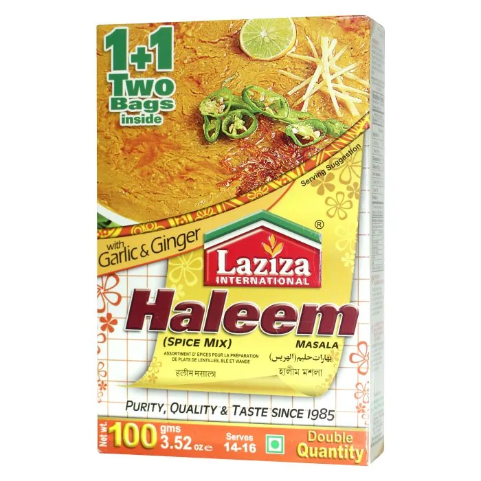[80090] Laziza Haleem Masala 100 g – Meat & Lentil Stew Spice Mix