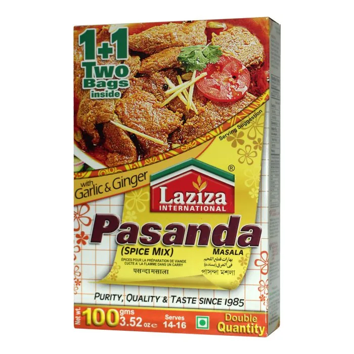 [21817] Laziza Pasanda Masala 100 g – Mild Meat Curry Spice Mix