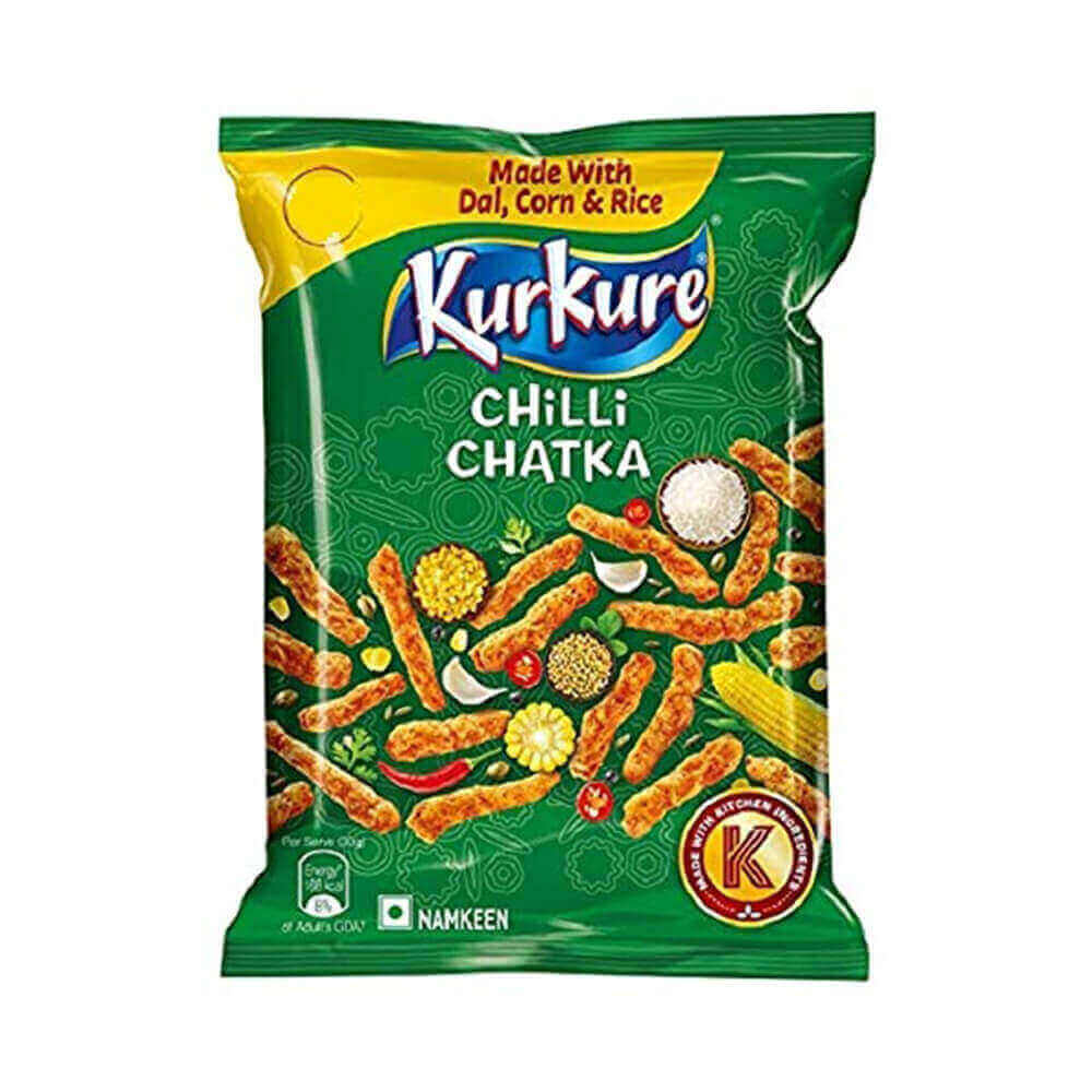[16703] Kurkure Red Chilli Chataka 68 g – Snack estaladiço picante