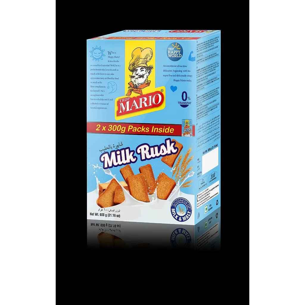[IF3536] Mario Premium Milk Rusk 600 g – Tostas doces de leite