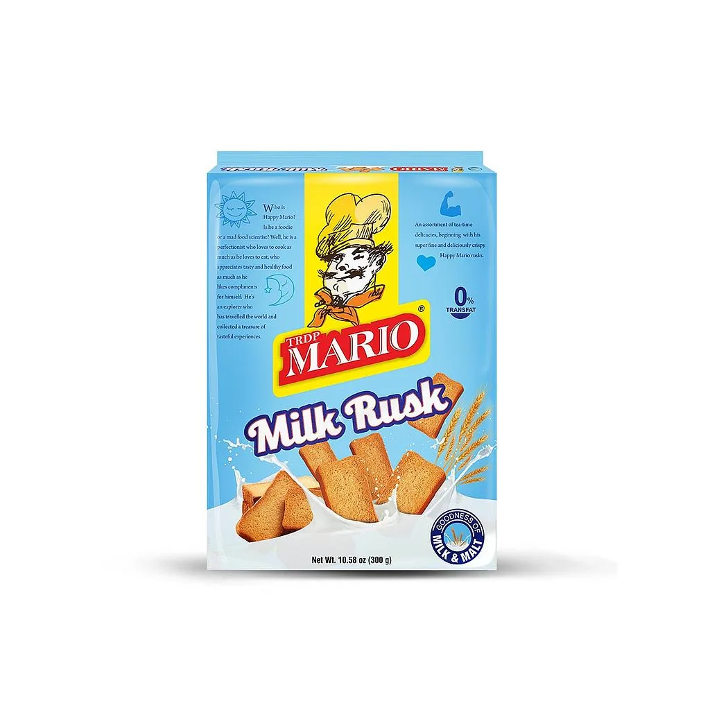 [IF3538] Mario Premium Milk Rusk 300 g – Tostas doces de leite