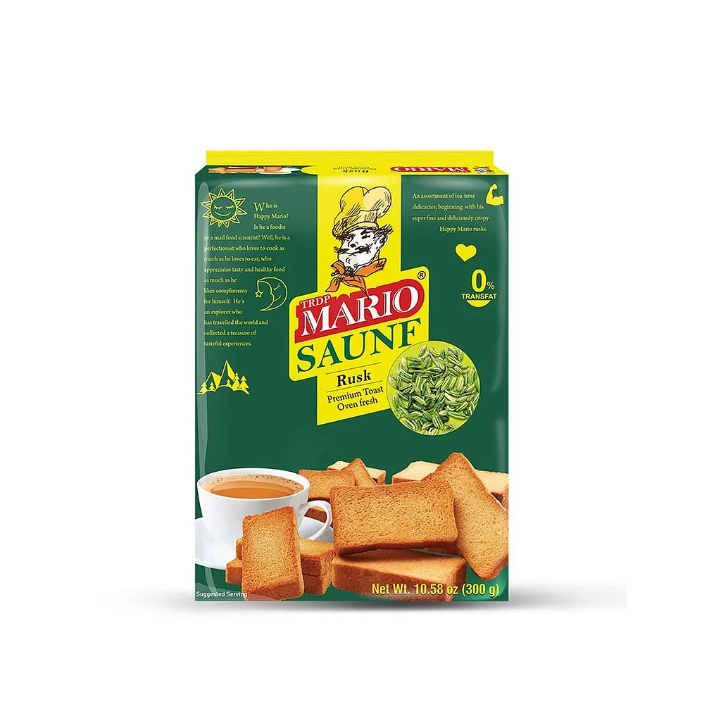 [IF3539] Mario Fennel Seed (Sounf) Rusk 300 g – Toasted Tea Biscuits