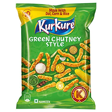 [16734] Kurkure Green Chutney Style 68 g – Snack estaladiço sabor chutney verde