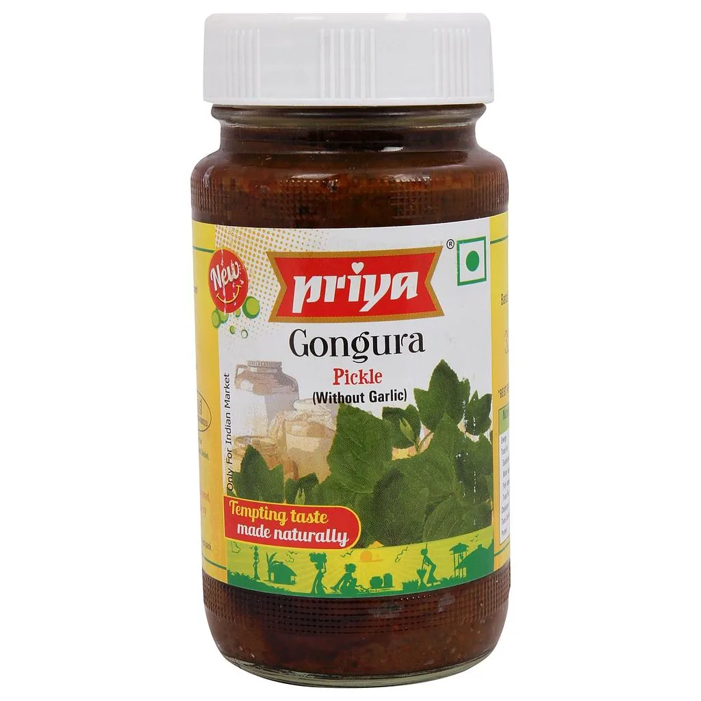 [IF3642] Priya Pickle de Gongura (folhas de hibisco) 300 g
