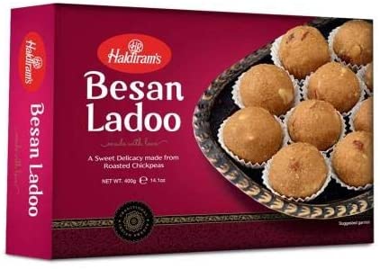 [IF3770] Haldiram Besan Ladoo 400 g – Bolinhas doces de farinha de grão-de-bico