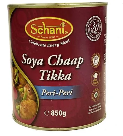[IF3980] Schani Soya Chaap Peri Peri 800 g – Espetadas de proteína de soja
