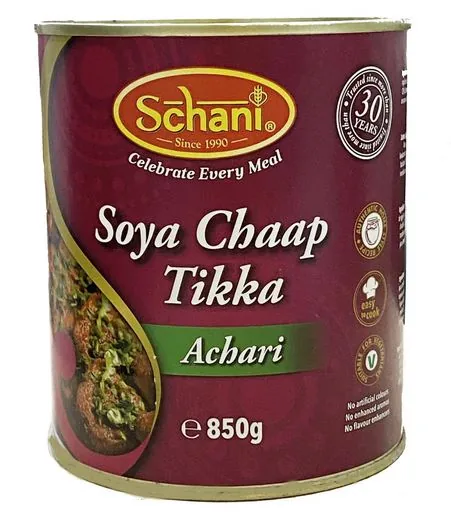 [IF3981] Schani Soya Chaap Achari 800 g – Espetadas de proteína de soja