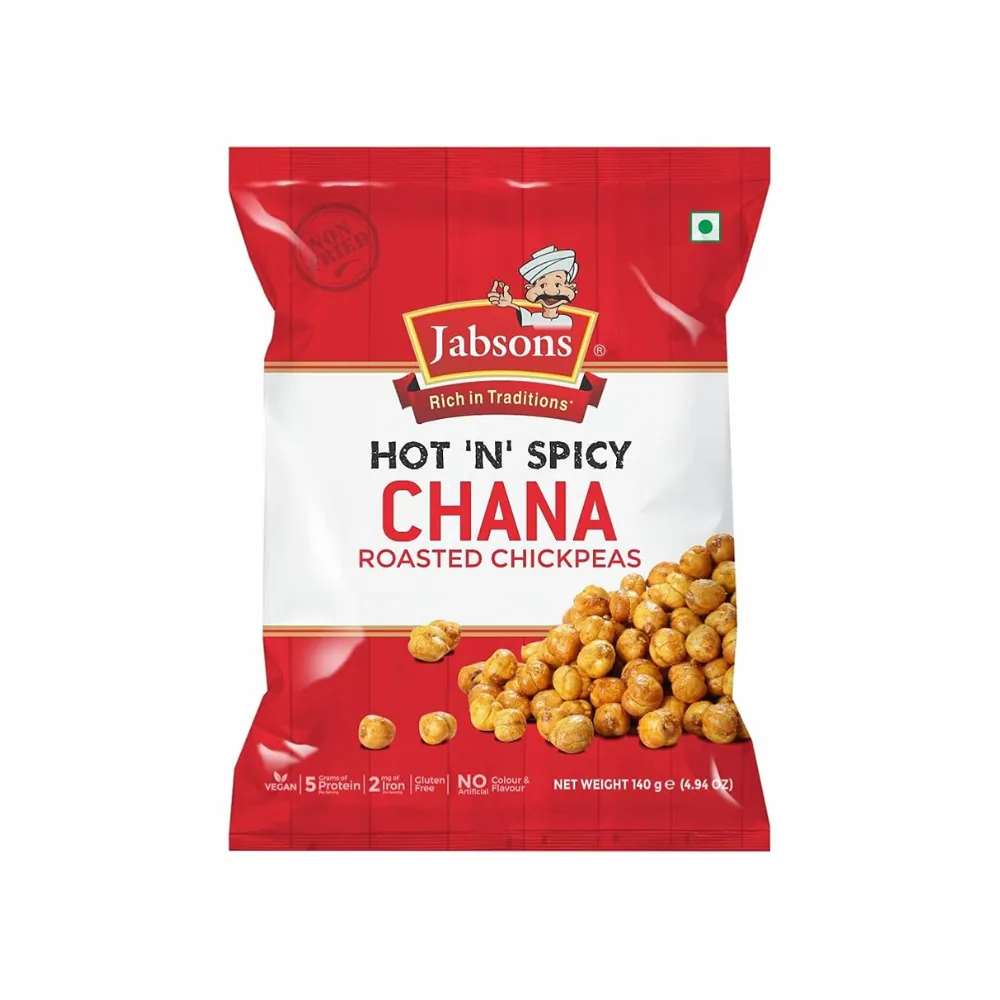 [23317] Jabsons Roasted Chana Hot & Spicy 140 g