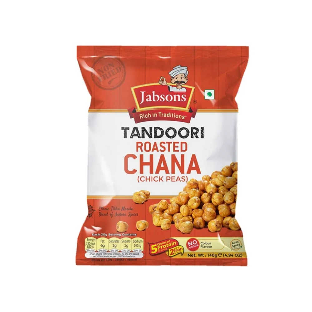 [23353] Jabsons Grão-de-bico torrado (Chana) tandoori 140 g