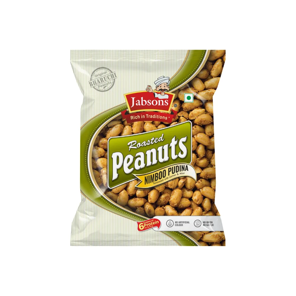 Jabsons Roasted Peanuts Nimbu Pudina 140 g – Lemon Mint