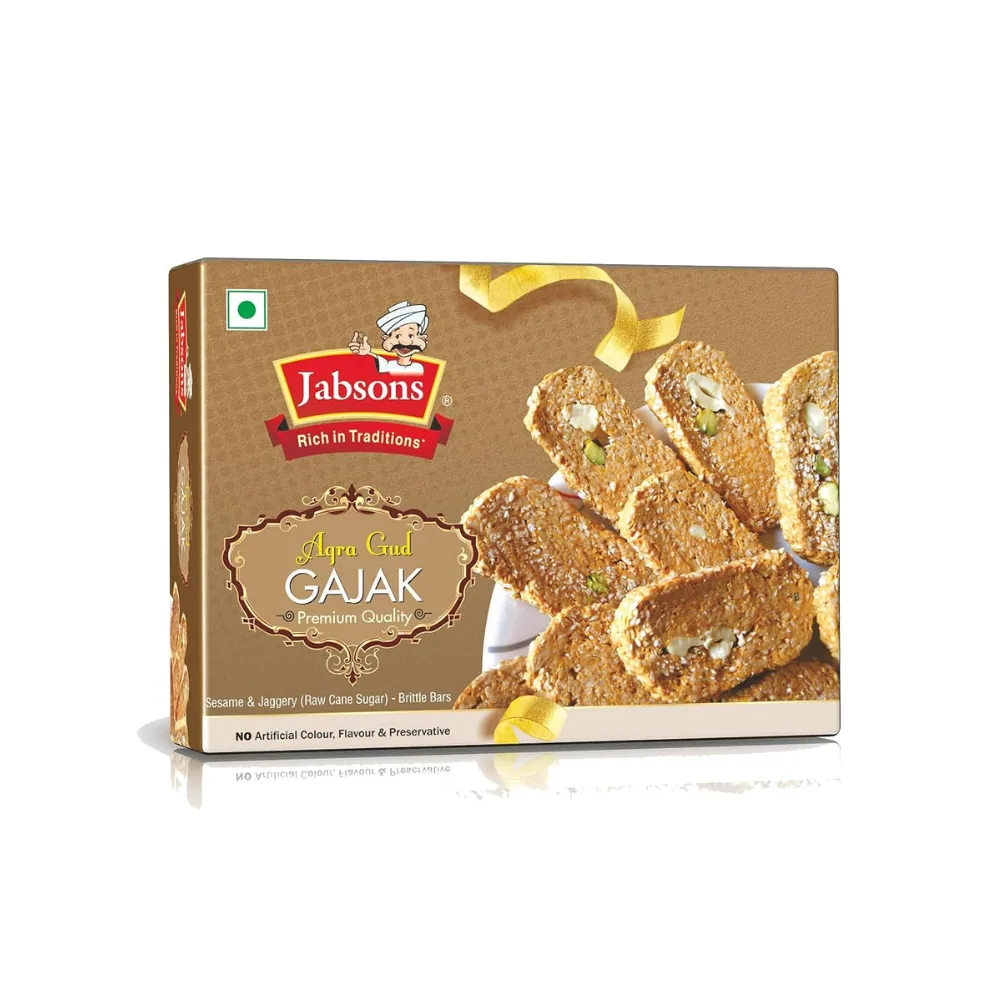 [23361] Jabsons Gajak Gud Agra 200 g – Doce de sésamo e jagra
