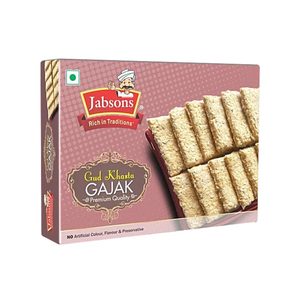 [23364] Jabsons Gajak Gud Khasta 200 g – Doce estaladiço de sésamo