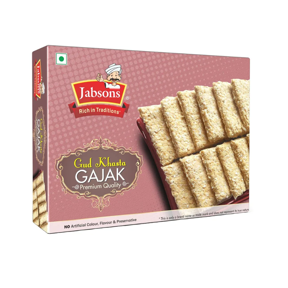 [IF4074] Jabsons Gajak Gud Khasta 400 g – Crispy Sesame Jaggery Sweet