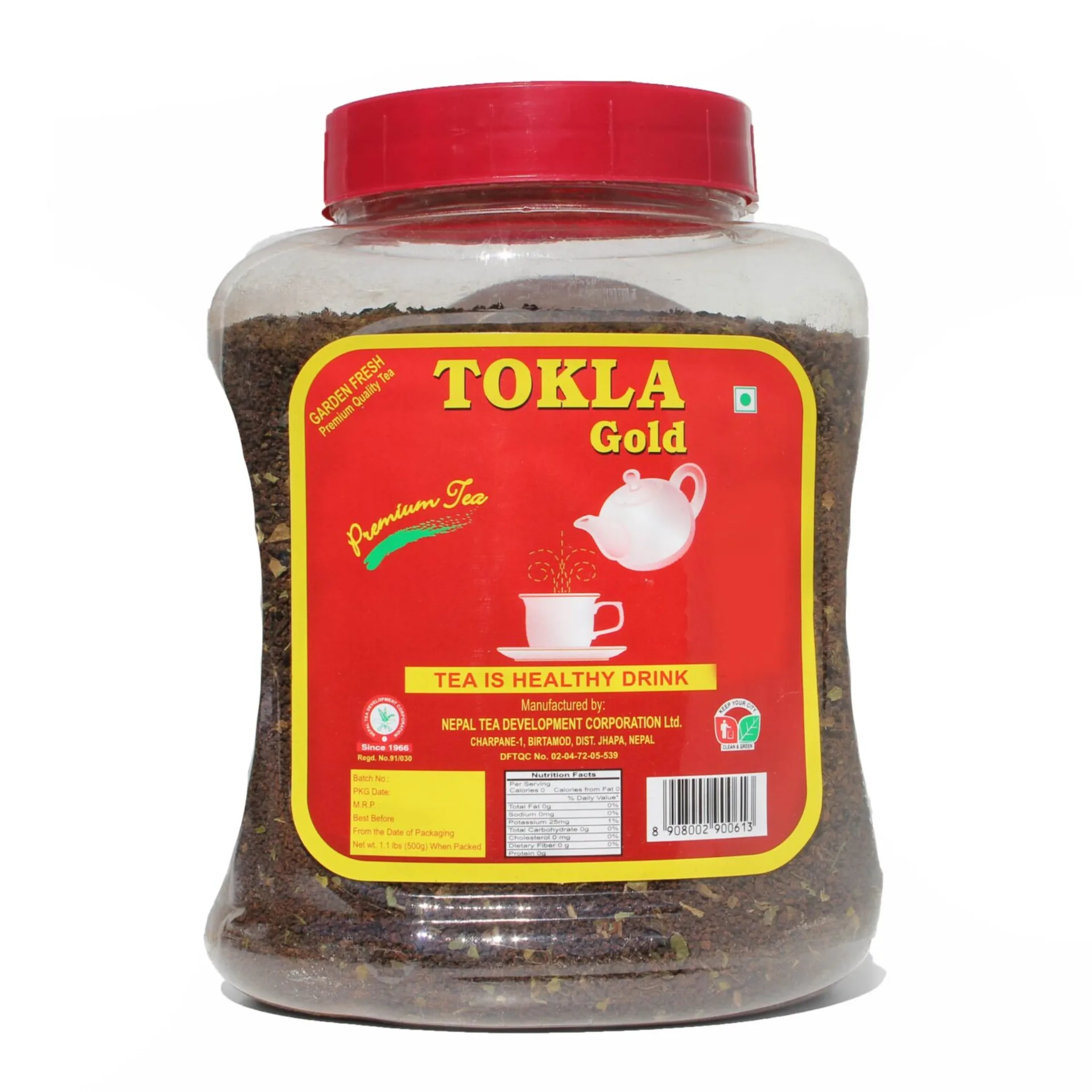 [23530] Tokla Gold Tea Leaves Jar 500 g