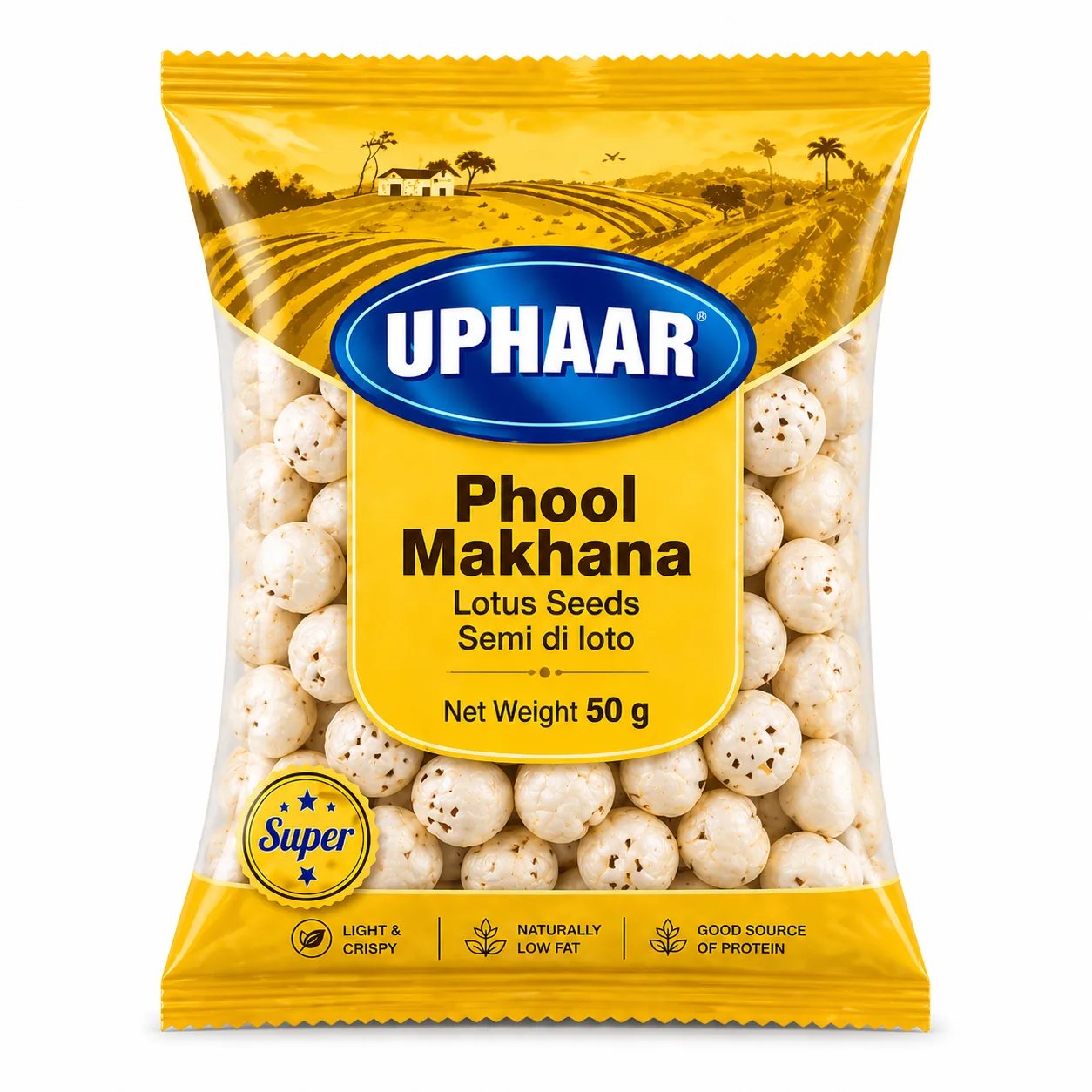 [26071] Uphaar Phool Makhana 50 g – Sementes de lótus tufadas
