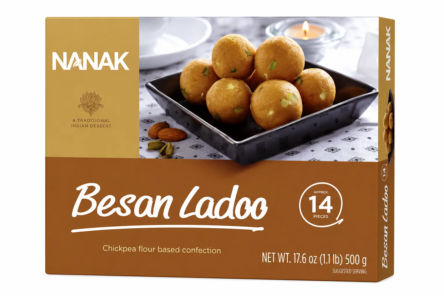 [IF4170] Nanak Besan Ladoo 500 g – Doce de farinha de grão-de-bico