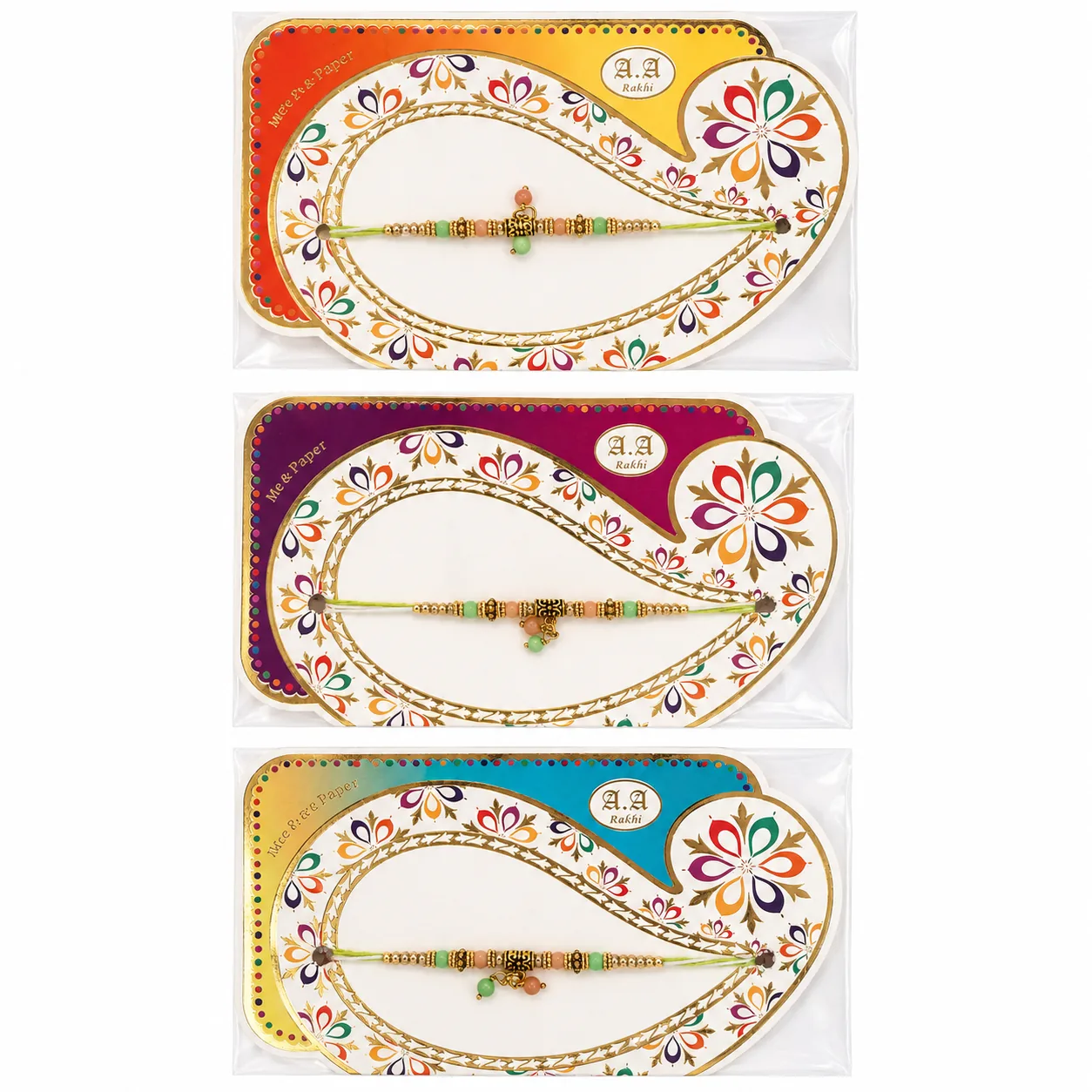 [IF4173] Fancy Rakhi 1 pcs n.º 3 – Pulseira de Raksha Bandhan