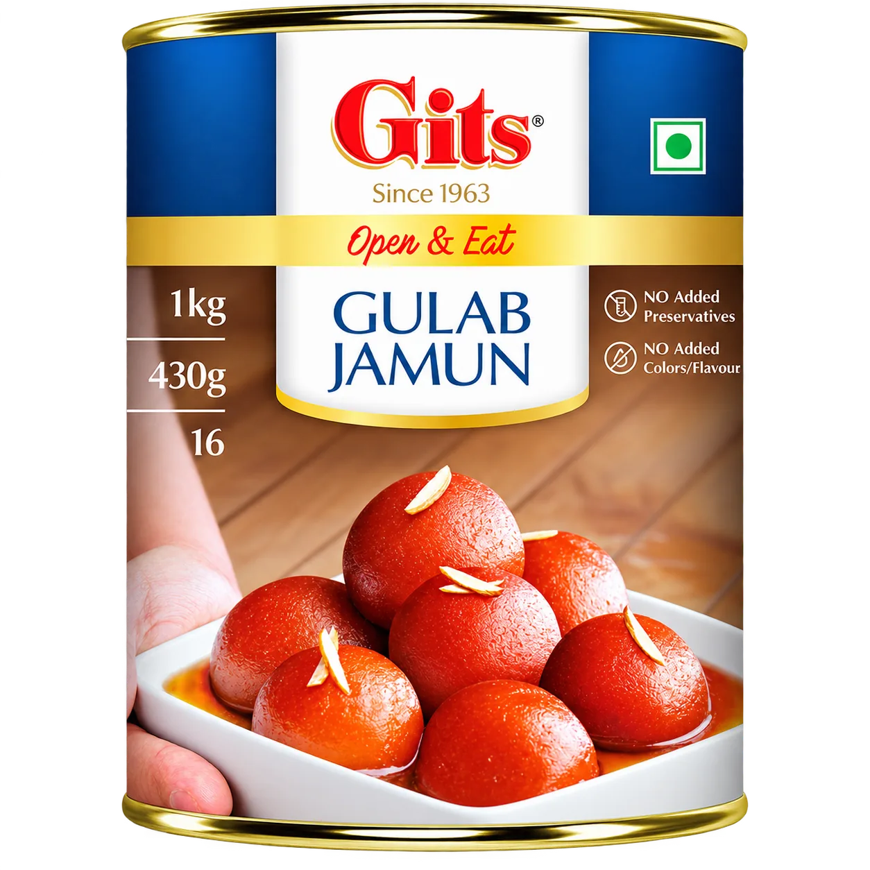 [IF4175] Gits Gulab Jamun lata 1 kg – Bolinhos doces em calda